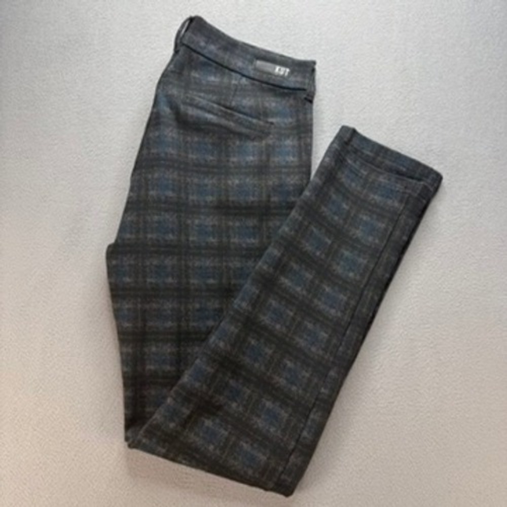 KUT from the Kloth Pants Women 6 Gray Diana Skinny Plaid Stretch Trousers Preppy